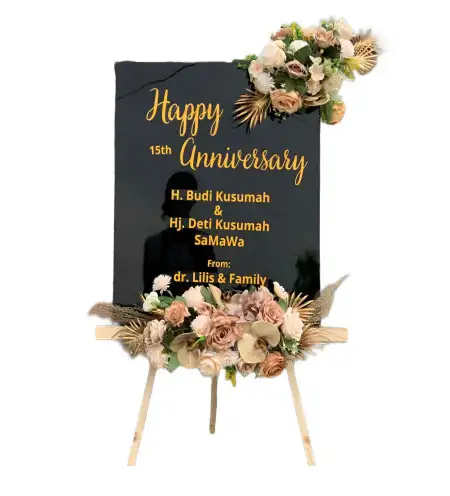 Papan Bunga Akrilik Wedding Outdoor Serang